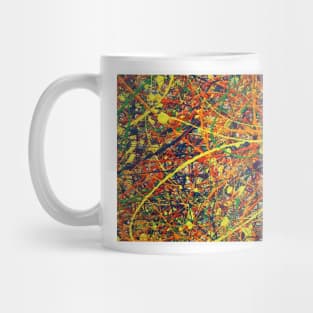 Jackson Pollock abstract art, colorful pattern, Jackson Pollock Design, Mug